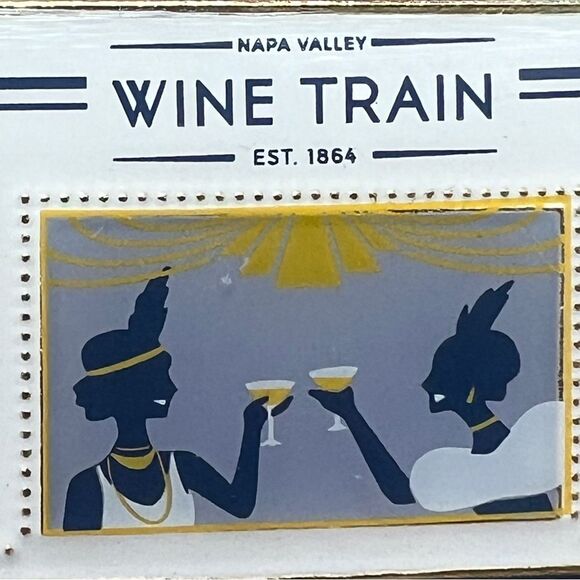 Napa Valley Wine Train Legacy Art Deco Scenic Travel Souvenir Pin - Picture 3 of 4